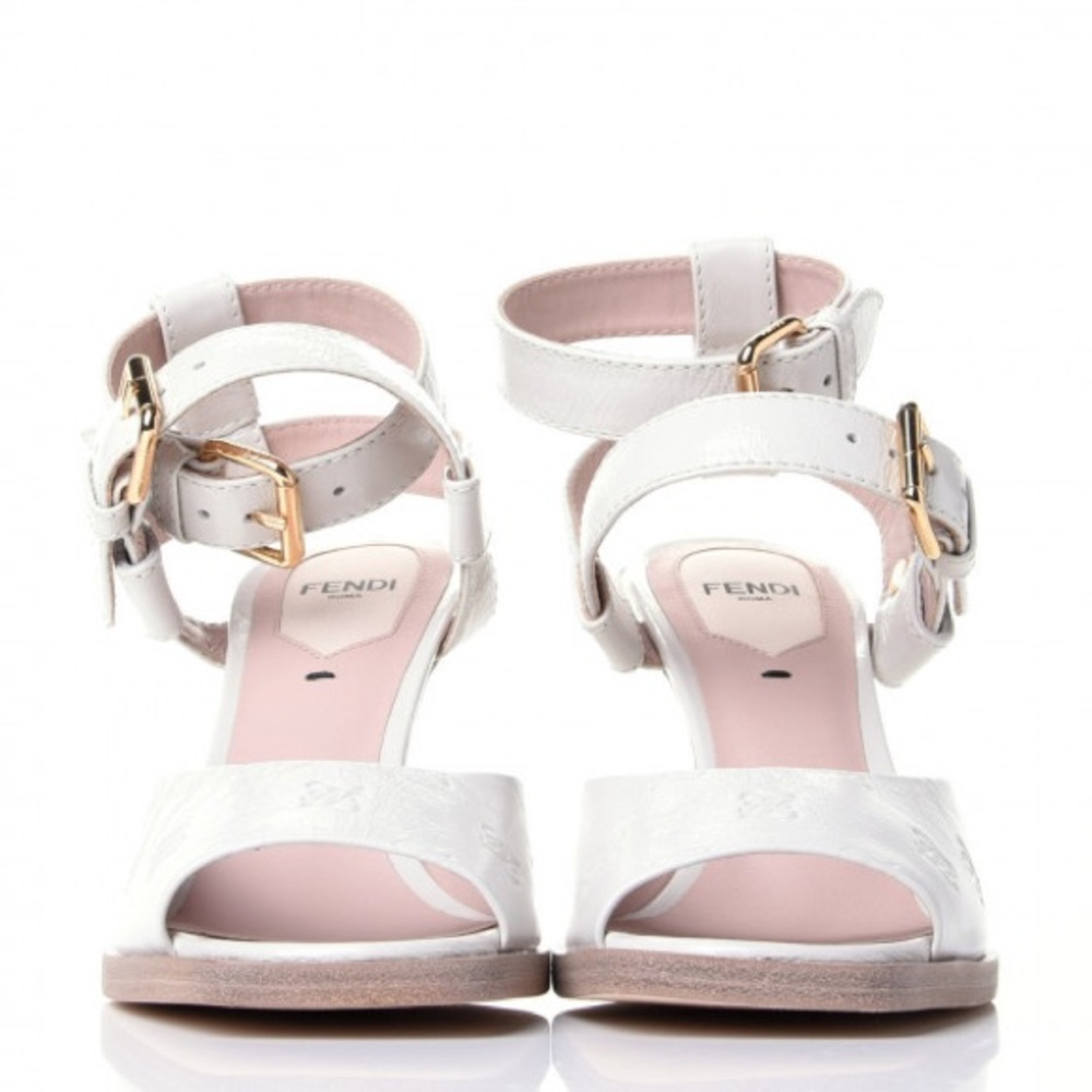Fendi white patent cork heel - Picture 2 of 9